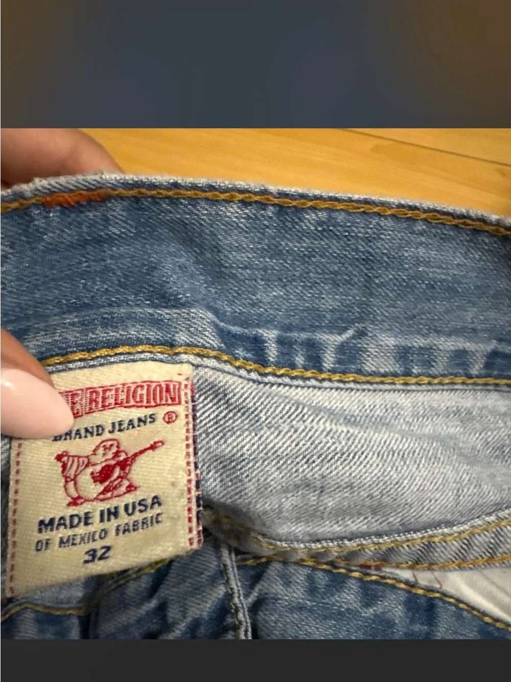 True Religion Men's Straight Medium Blue Denim Jeans